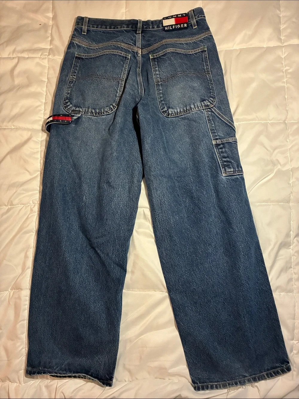 Vintage Y2K Tommy Hilfiger Baggy Carpenter Men's Jeans 31x30